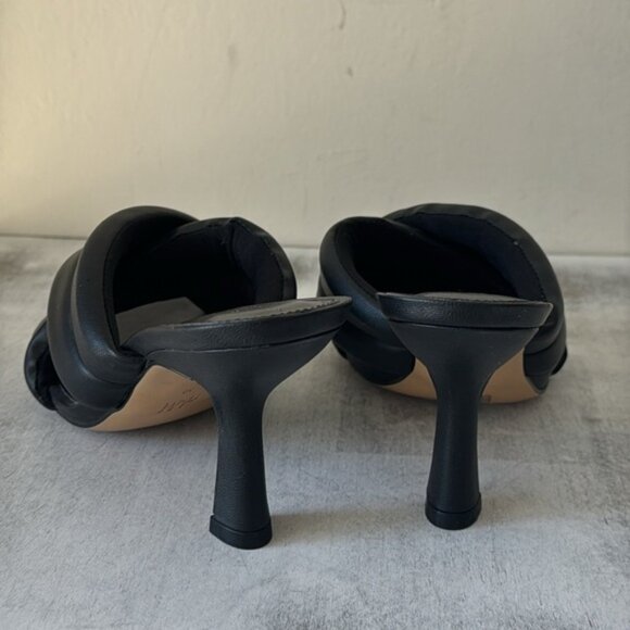 H&M Mules Heels Sandals Quilt Black Sz.39/ US8 - Picture 9 of 16